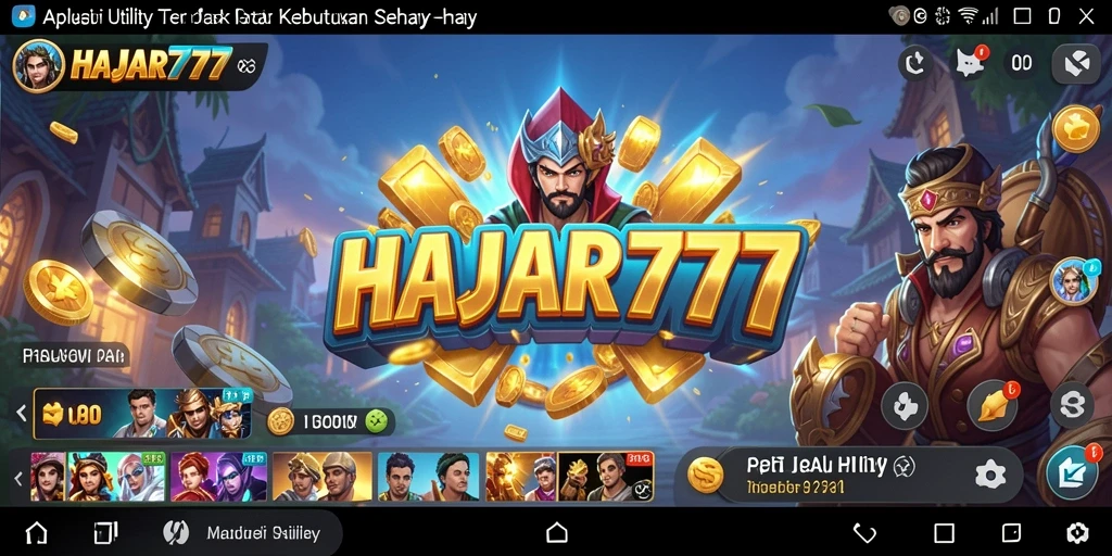 Tampilan antarmuka utama aplikasi HAJAR777 yang ramah pengguna.