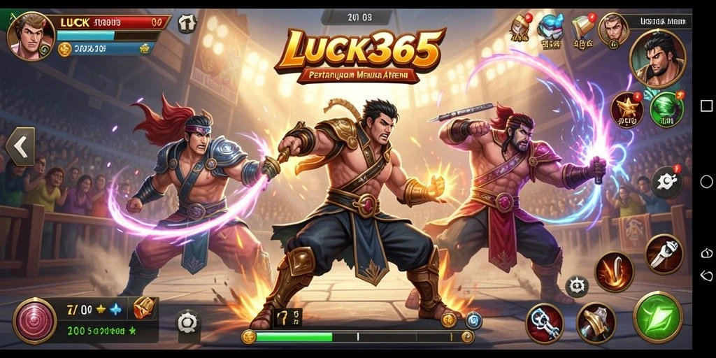 Tangkapan layar LUCK365 menampilkan aksi pertarungan yang mendebarkan.